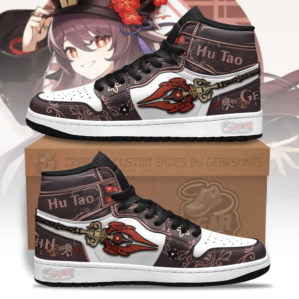 Ideafootwear Hu Tao Genshin Impact AJ1 High Sneakers Shoes For Men And Women 2