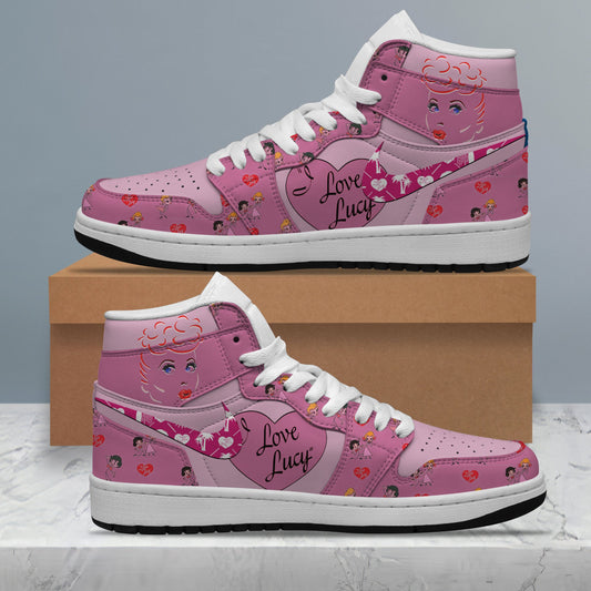 Ideafootwear I Love Lucy AJ1 High Sneakers Shoes For Men And Women 1