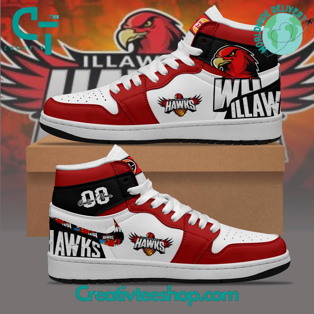 Ideafootwear Illawarra Hawks AJ1 High Sneakers Shoes For Men And Women 1
