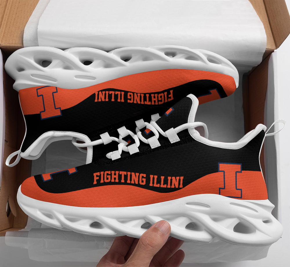 Ideafootwear Illinois Fighting Illini Max Soul Shoes Sneakers For Men And Women 2