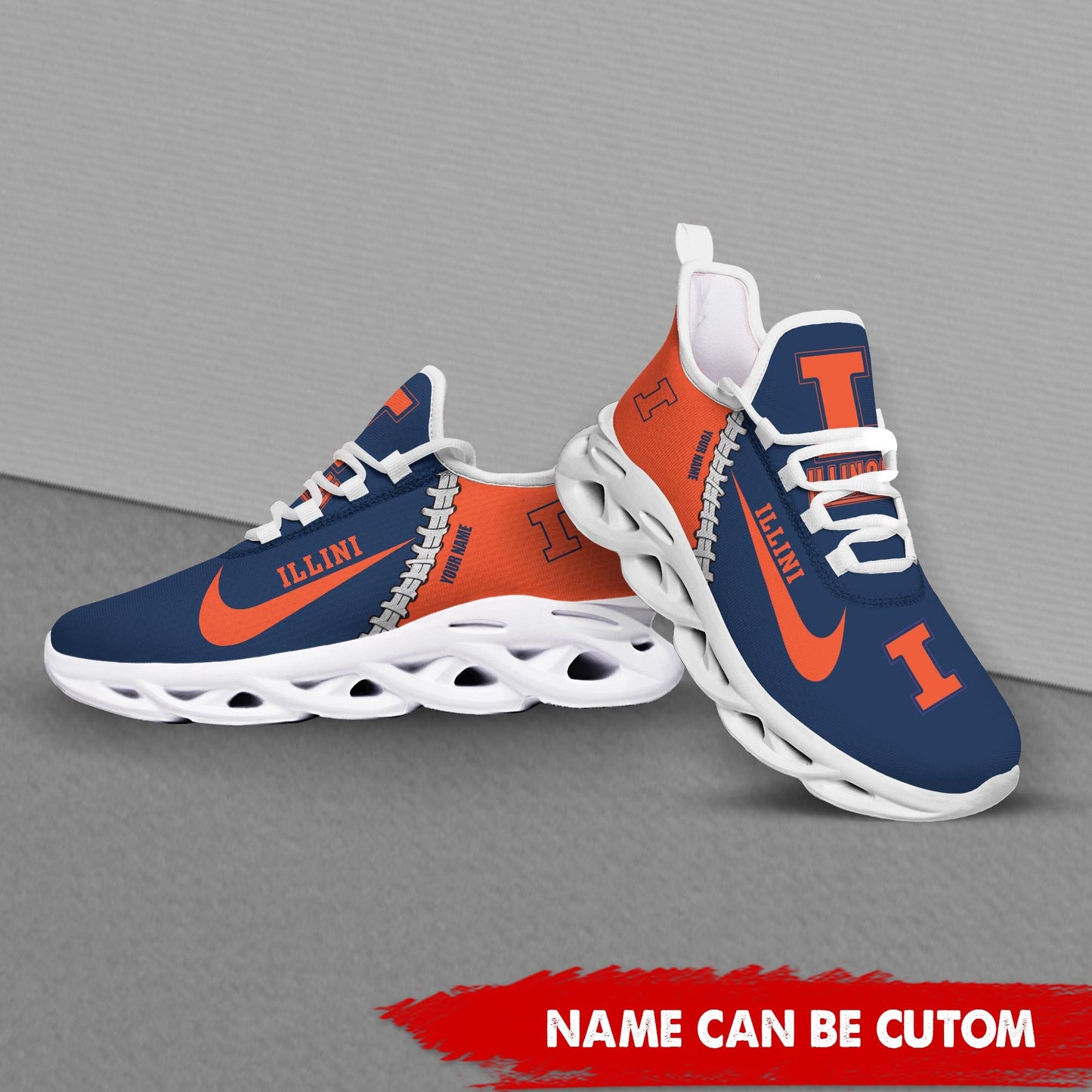 Ideafootwear Illinois Fighting Illini Max Soul Shoes Sneakers For Men And Women 1