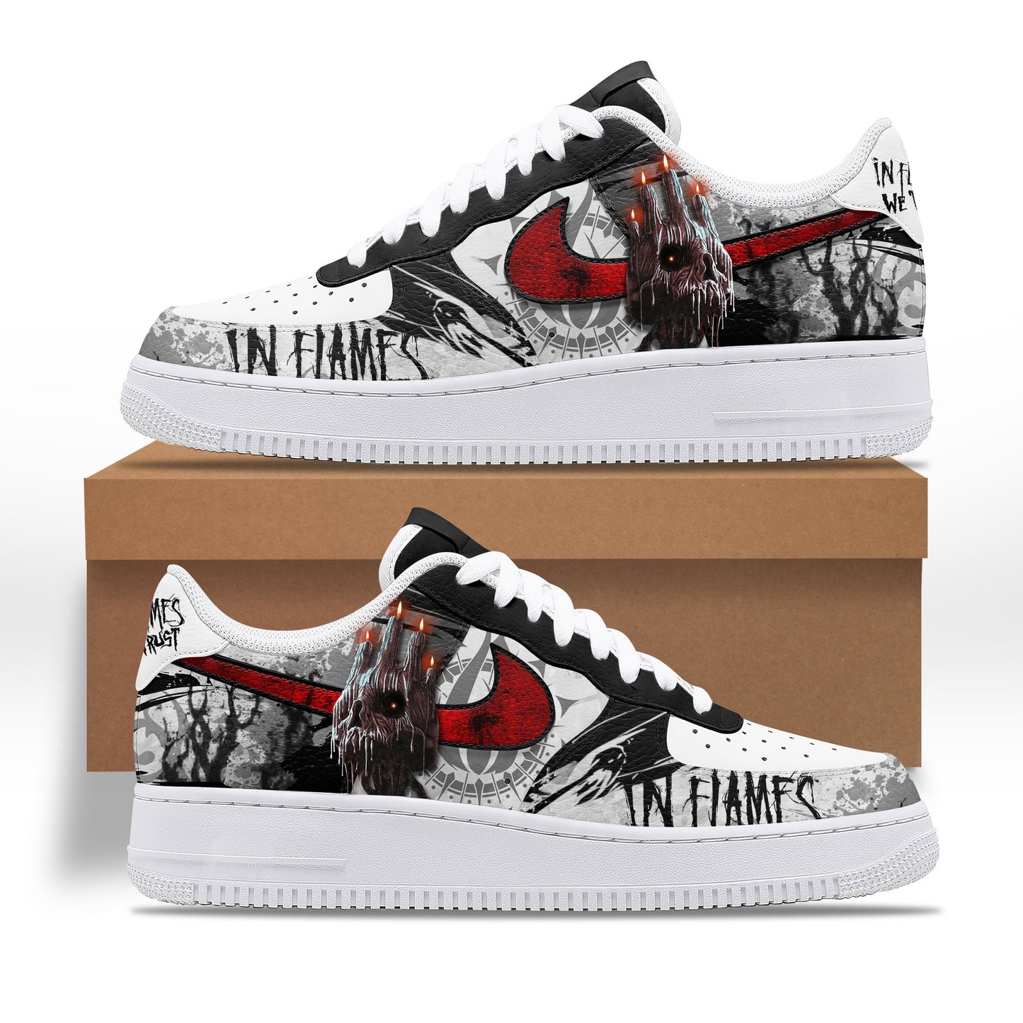 Ideafootwear In Flames Air Low-Top Sneakers Shoes For Men And Women 1