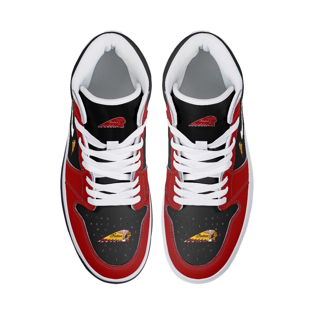 Ideafootwear Indian Motorcycle AJ1 High Sneakers Shoes For Men And Women 1