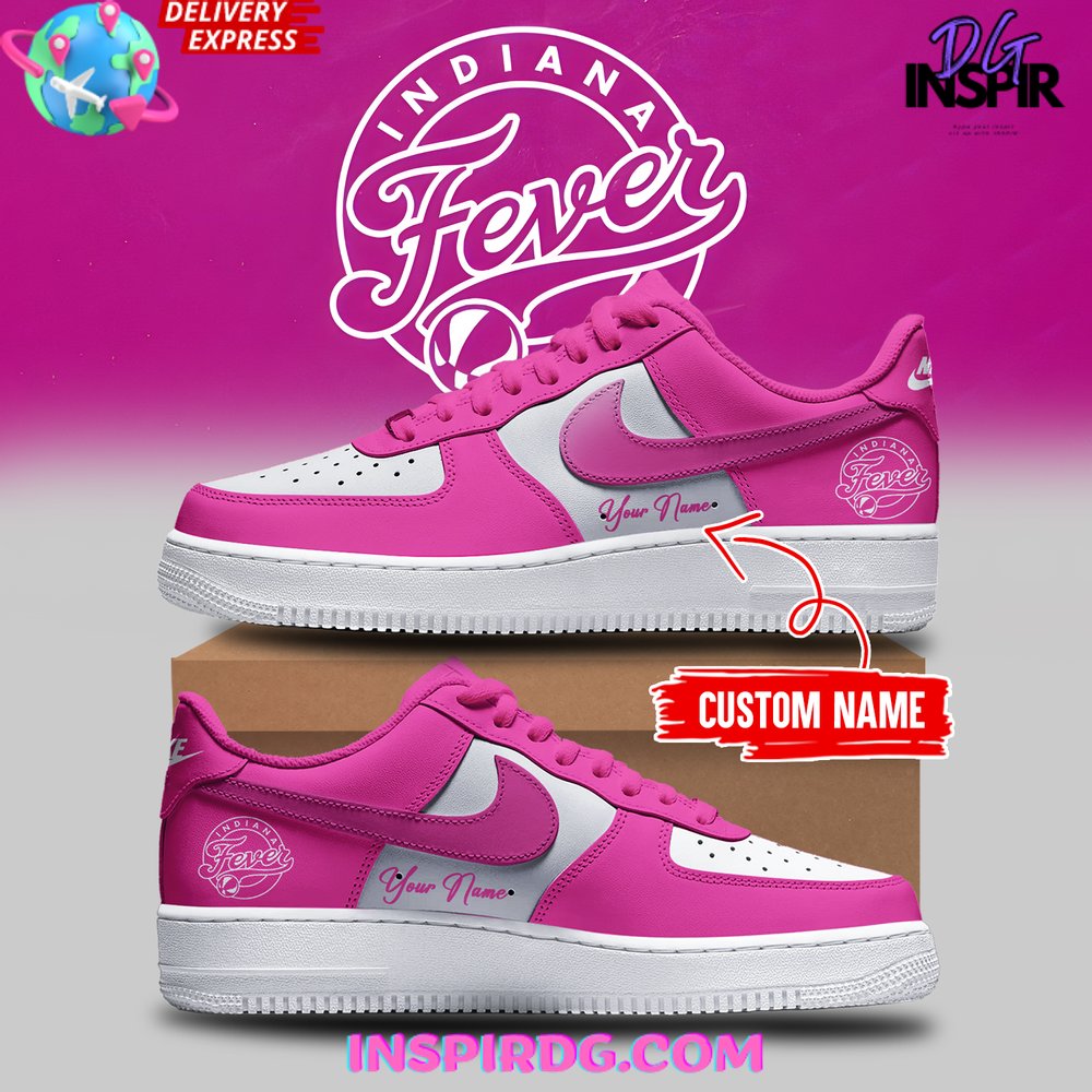 Ideafootwear Indiana Fever Pink Sport Air Low-Top Sneakers Shoes For Men And Women 1