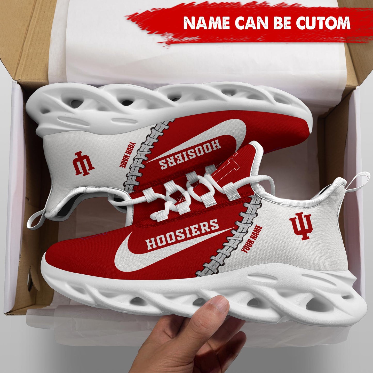 Ideafootwear Indiana Hoosiers Max Soul Shoes Sneakers For Men And Women 2
