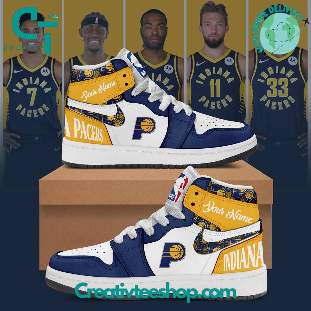 Ideafootwear Indiana Pacers AJ1 High Sneakers Shoes For Men And Women 2