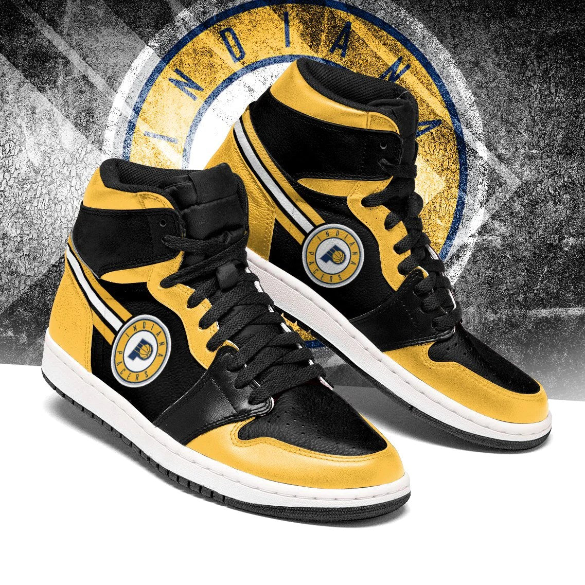 Ideafootwear Indiana Pacers NBA AJ1 High Sneakers Shoes For Men And Women 6
