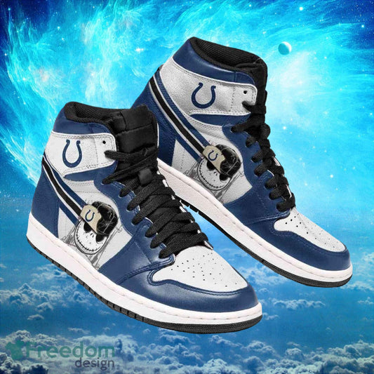 Ideafootwear Indianapolis Colts AJ1 High Sneakers Shoes For Men And Women 12