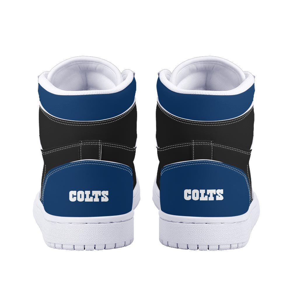 Ideafootwear Indianapolis Colts AJ1 High Sneakers Shoes For Men And Women 8