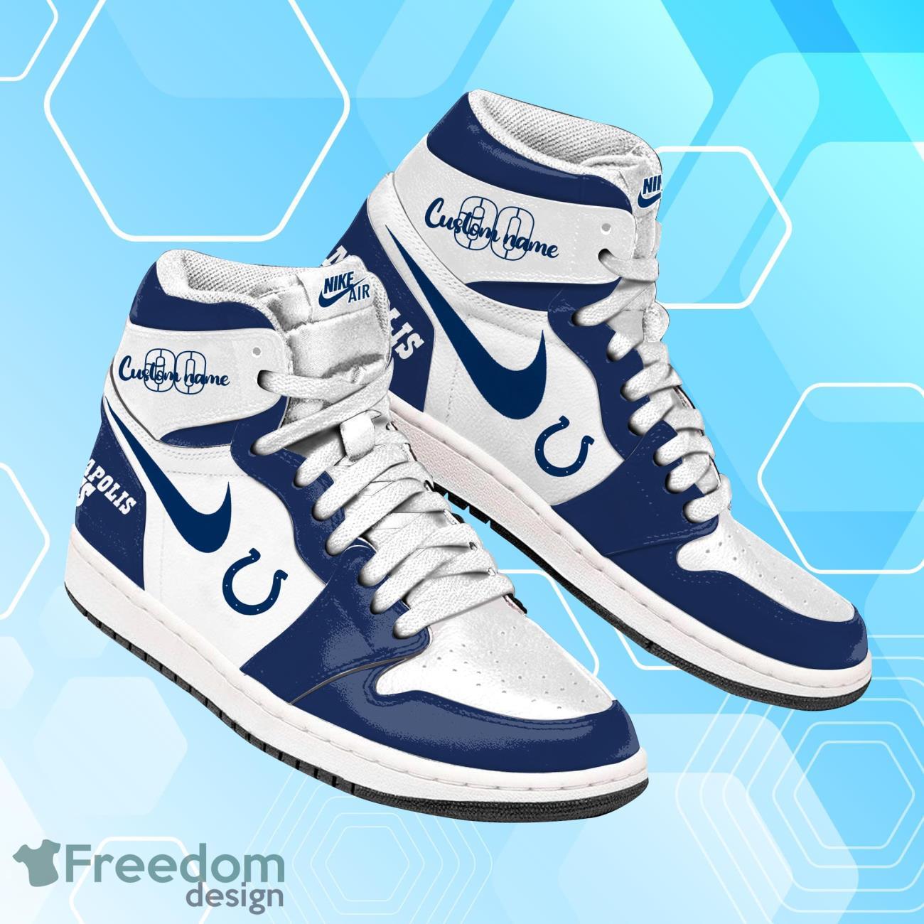 Ideafootwear Indianapolis Colts AJ1 High Sneakers Shoes For Men And Women 1