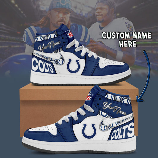 Ideafootwear Indianapolis Colts AJ1 High Sneakers Shoes For Men And Women 7