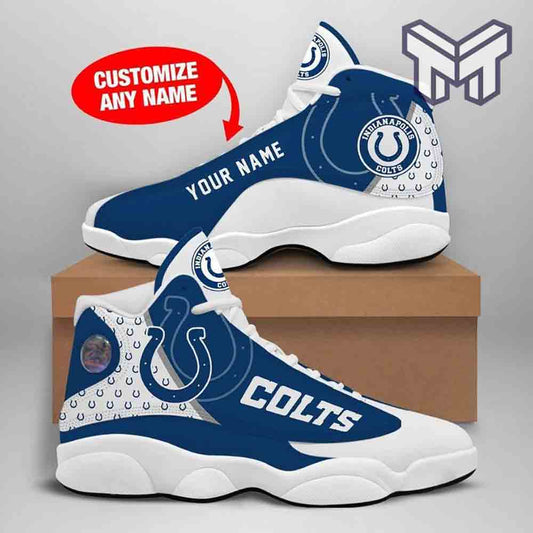 Ideafootwear Indianapolis Colts AJ13 Sneakers Shoes For Men And Women 2