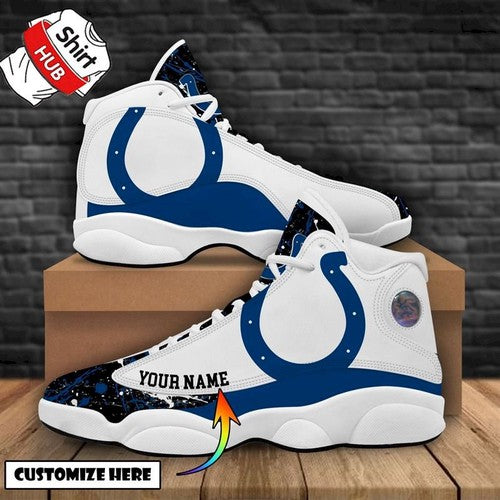 Ideafootwear Indianapolis Colts AJ13 Sneakers Shoes For Men And Women 3