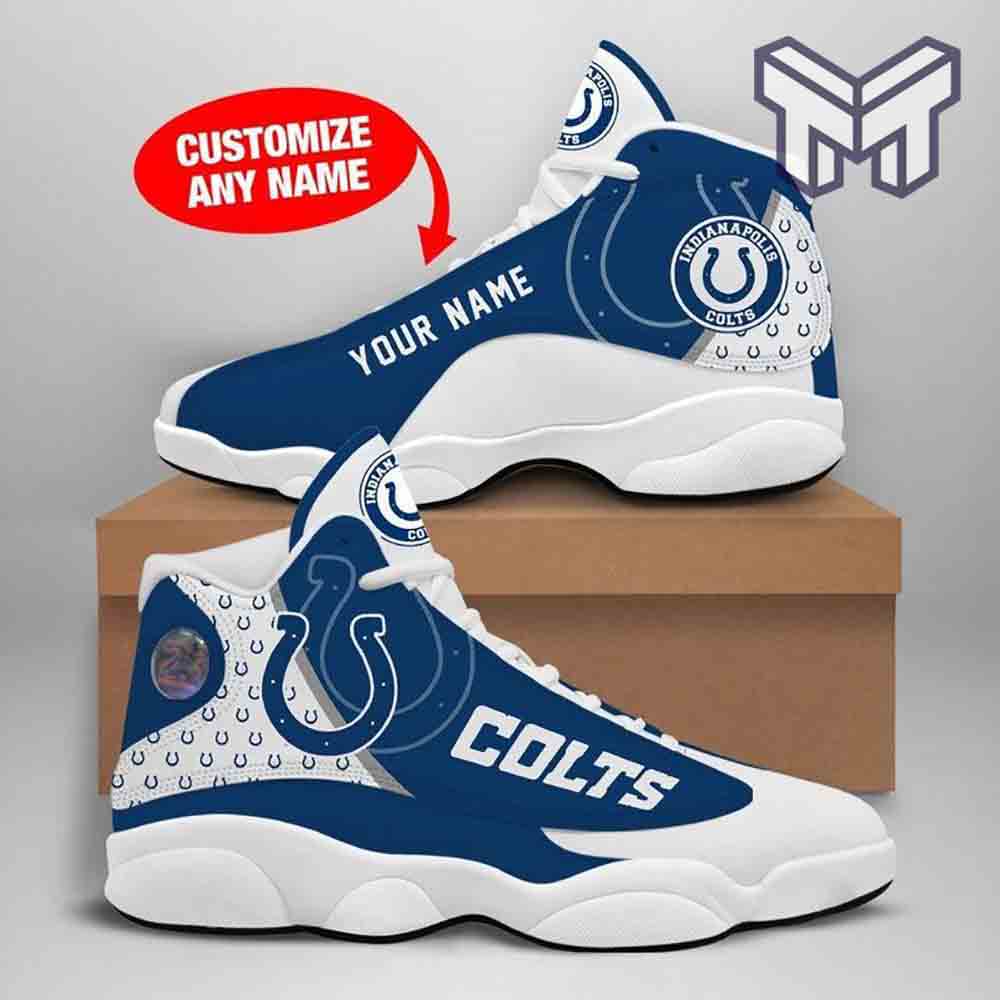 Ideafootwear Indianapolis Colts AJ13 Sneakers Shoes For Men And Women 2