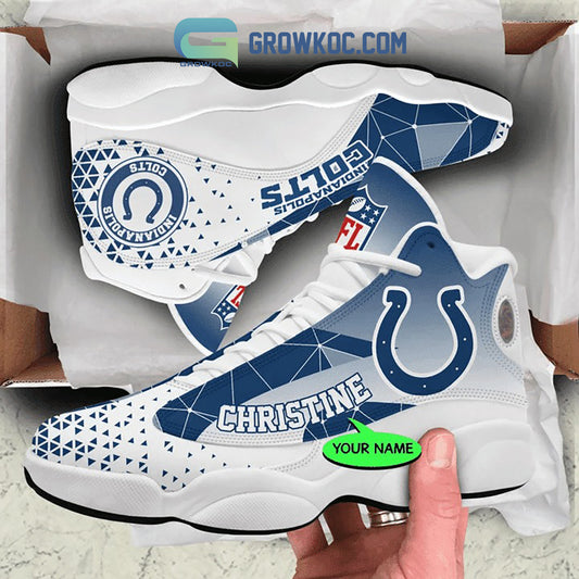 Ideafootwear Indianapolis Colts AJ13 Sneakers Shoes For Men And Women 5