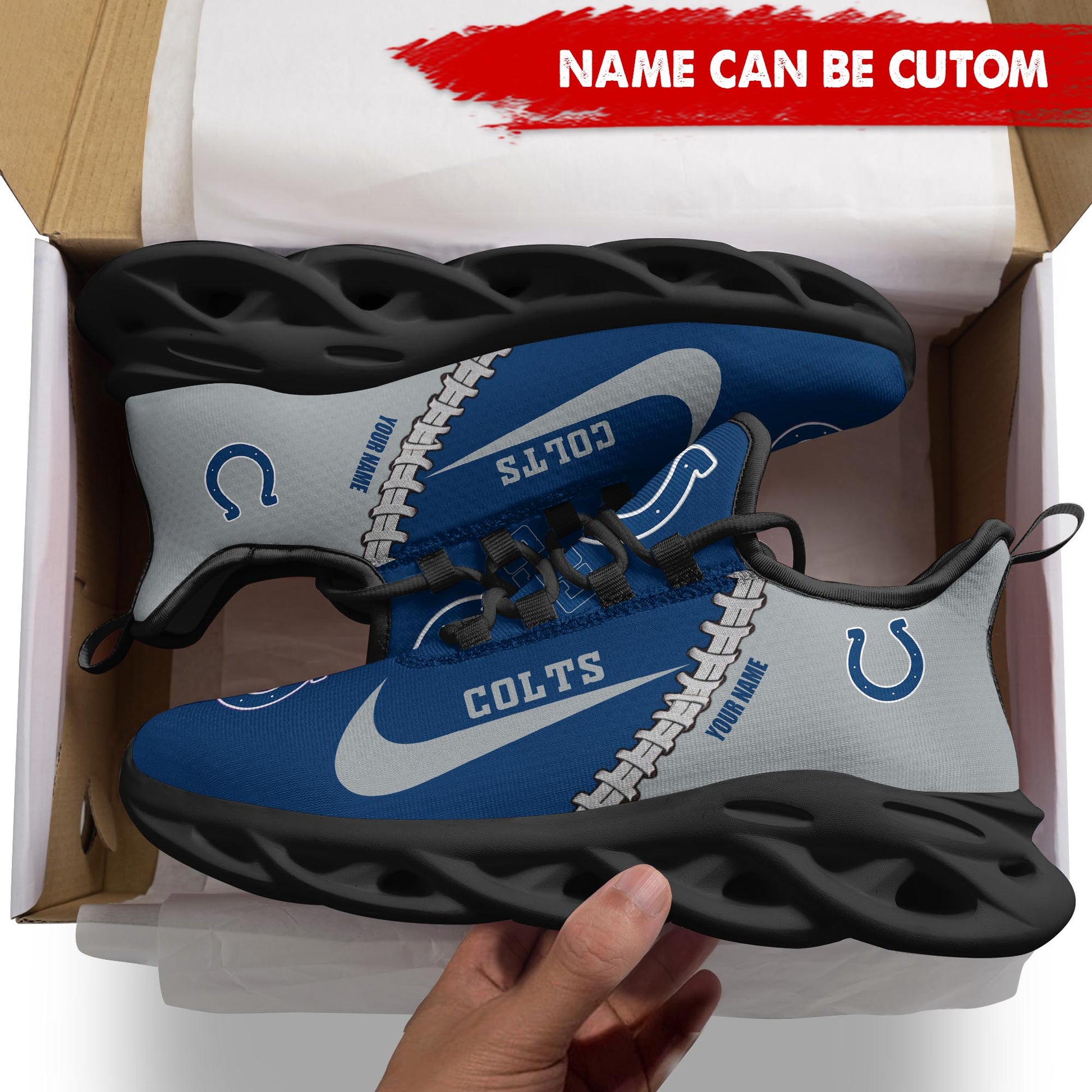 Ideafootwear Indianapolis Colts Max Soul Shoes Sneakers For Men And Women 10