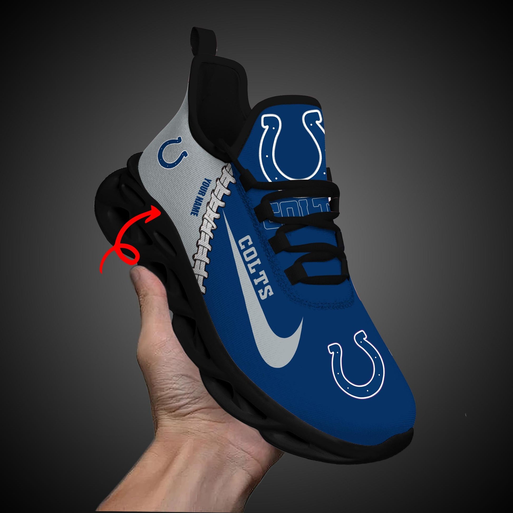 Ideafootwear Indianapolis Colts Max Soul Shoes Sneakers For Men And Women 10