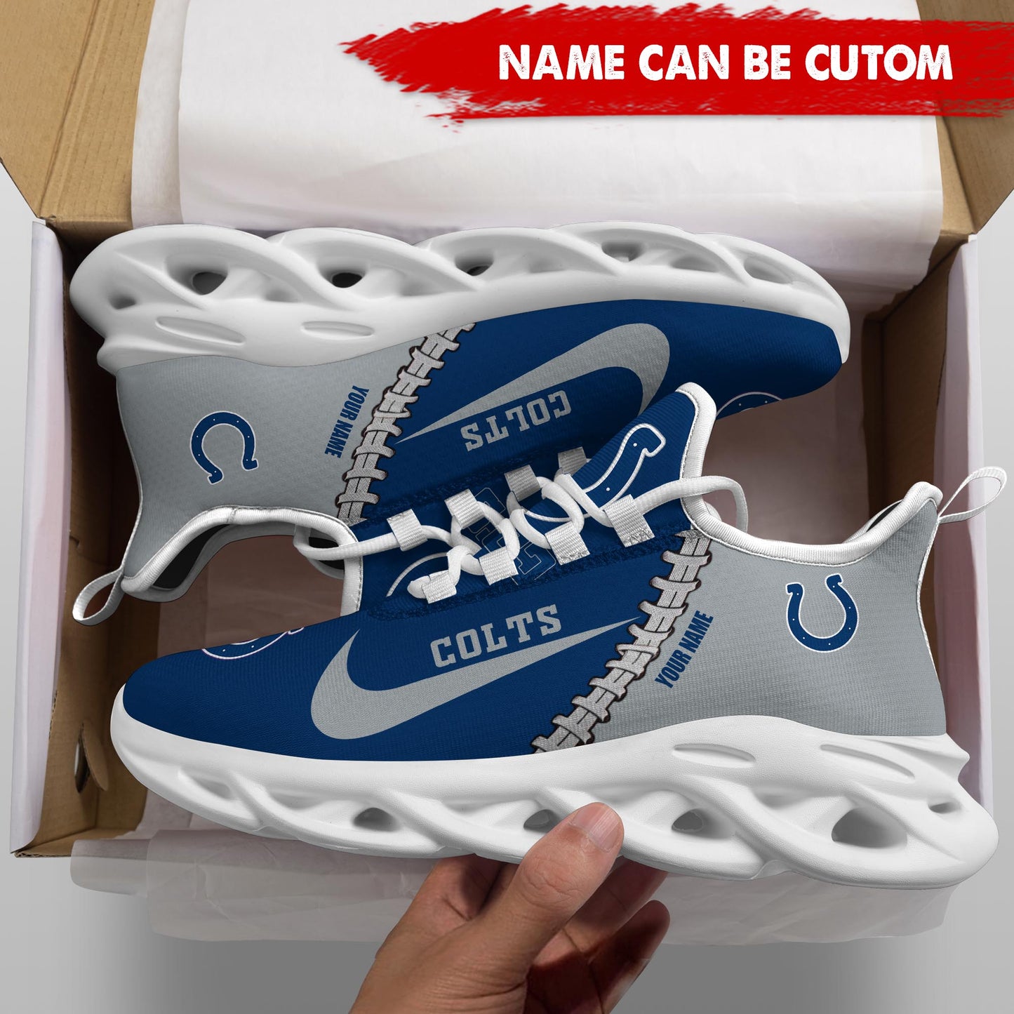 Ideafootwear Indianapolis Colts Max Soul Shoes Sneakers For Men And Women 10
