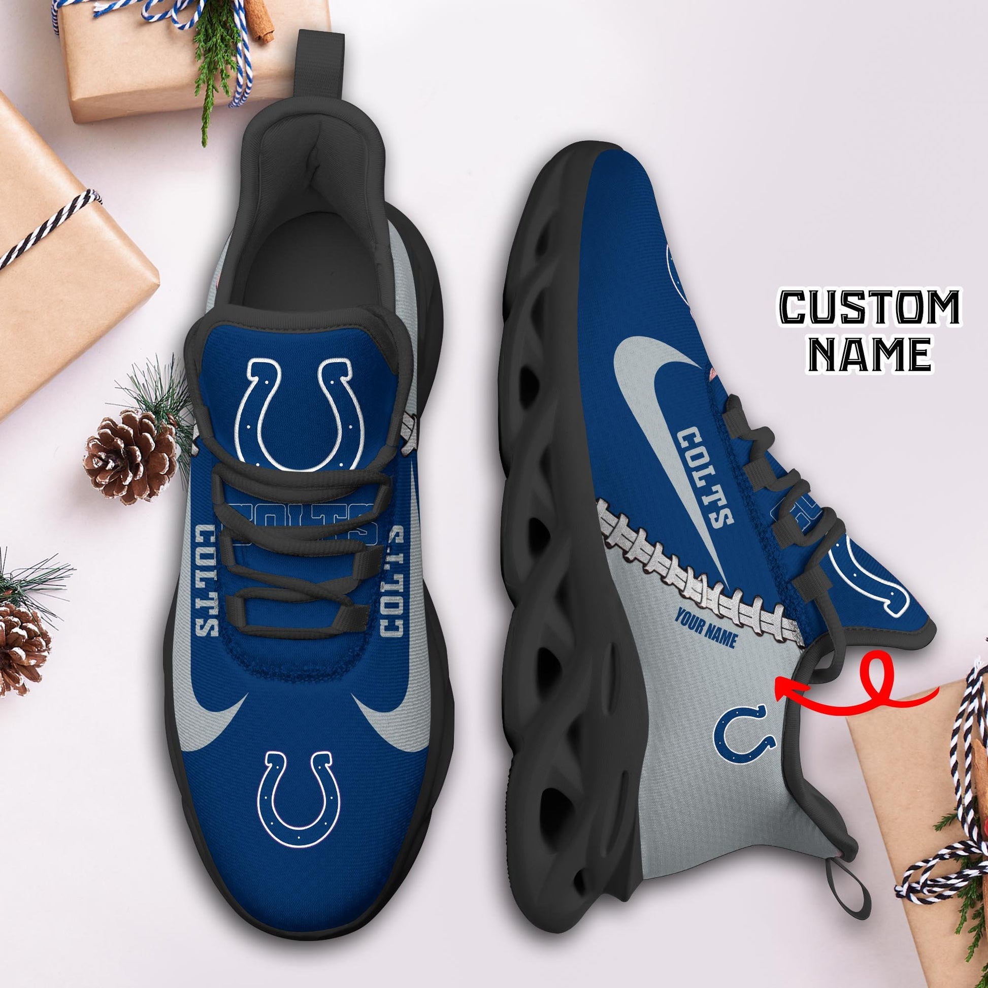Ideafootwear Indianapolis Colts Max Soul Shoes Sneakers For Men And Women 10