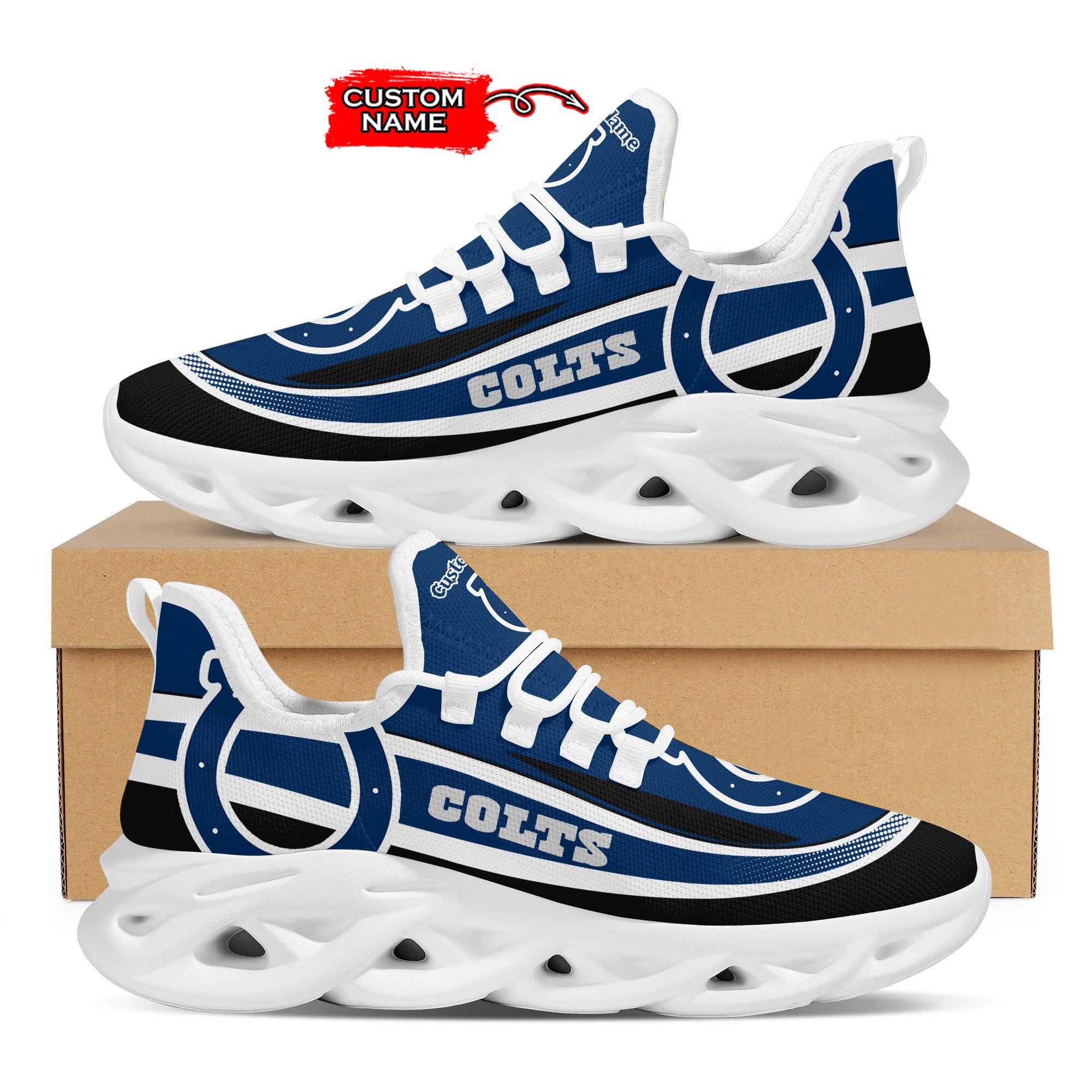 Ideafootwear Indianapolis Colts Max Soul Shoes Sneakers For Men And Women 12