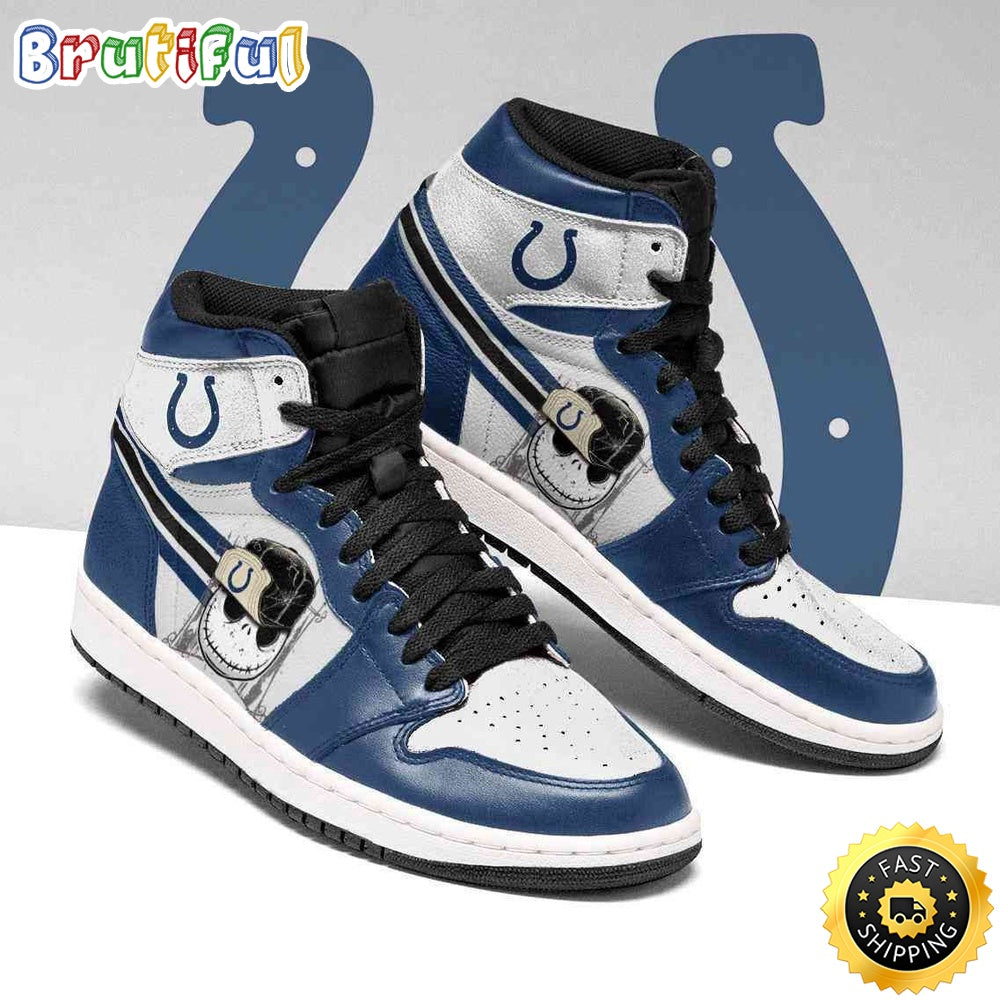 Ideafootwear Indianapolis Colts NFL AJ1 High Sneakers Shoes For Men And Women 12