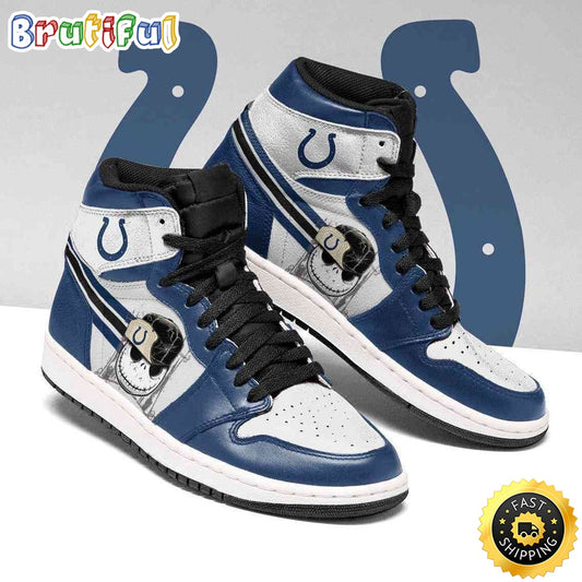 Ideafootwear Indianapolis Colts NFL AJ1 High Sneakers Shoes For Men And Women 12