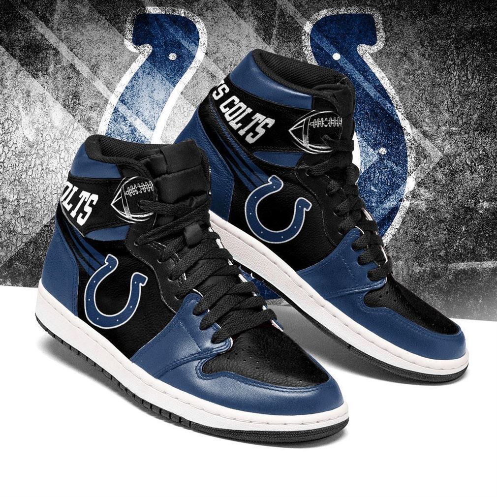 Ideafootwear Indianapolis Colts NFL AJ1 High Sneakers Shoes For Men And Women 2