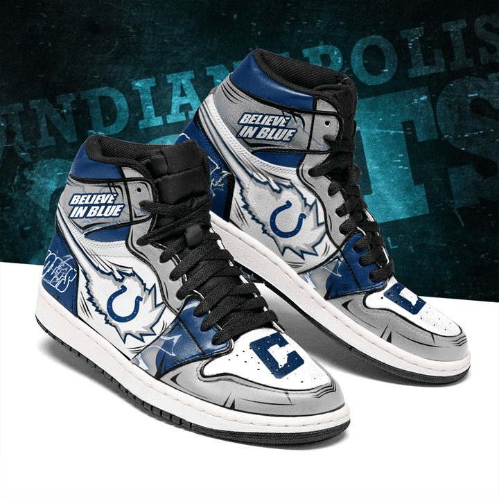 Ideafootwear Indianapolis Colts NFL AJ1 High Sneakers Shoes For Men And Women 7