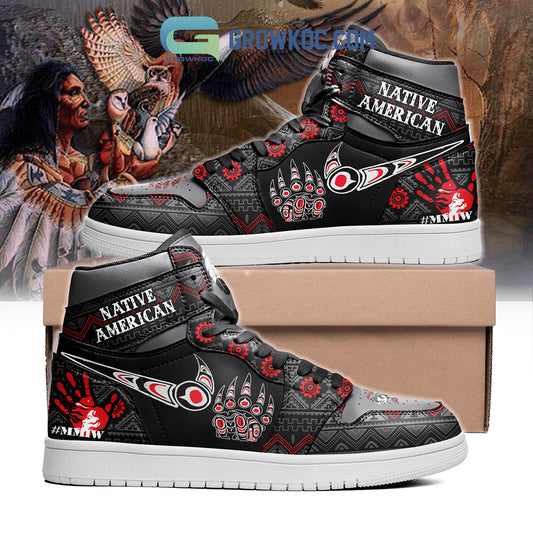 Ideafootwear Indigenous Native American AJ1 High Sneakers Shoes For Men And Women 1