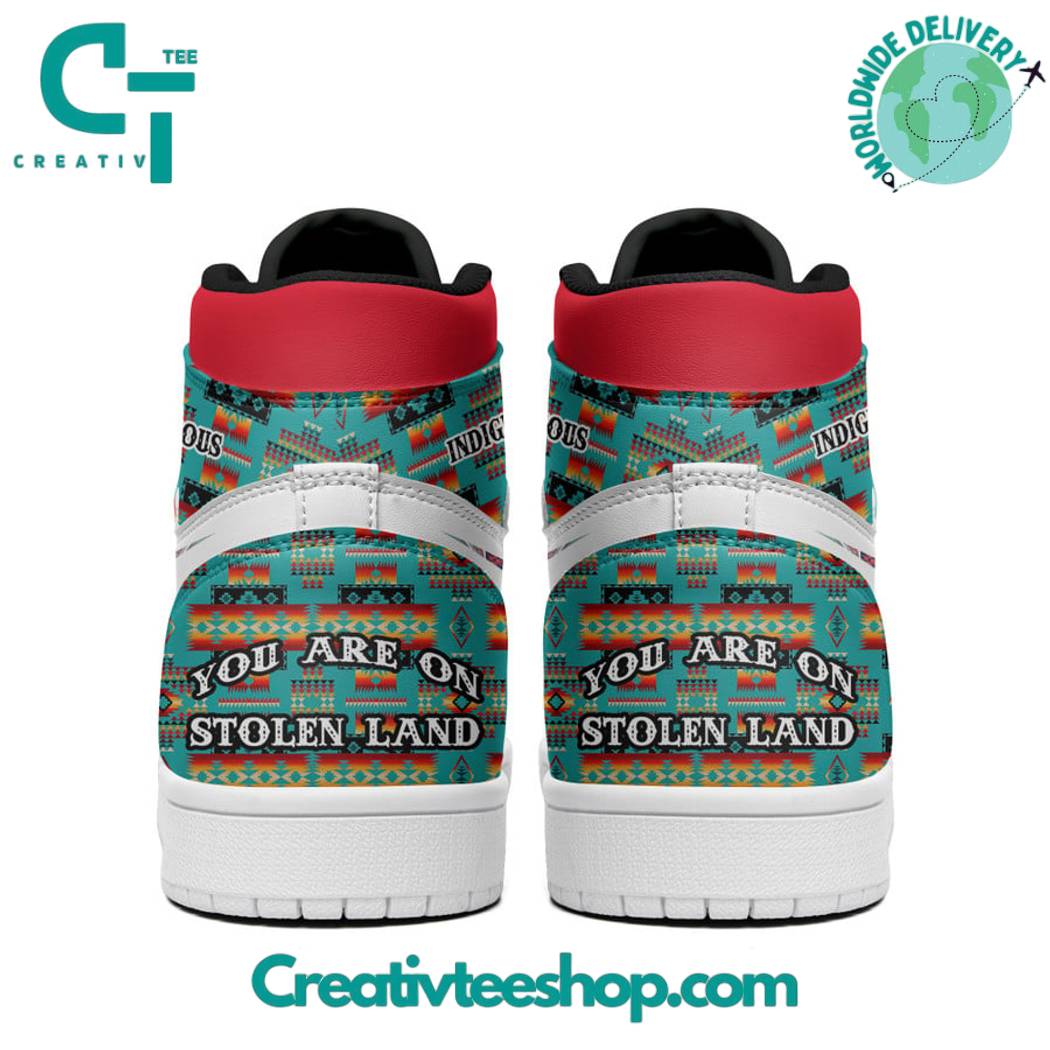 Ideafootwear Indigenous You Are On Stolen Land AJ1 High Sneakers Shoes For Men And Women 1