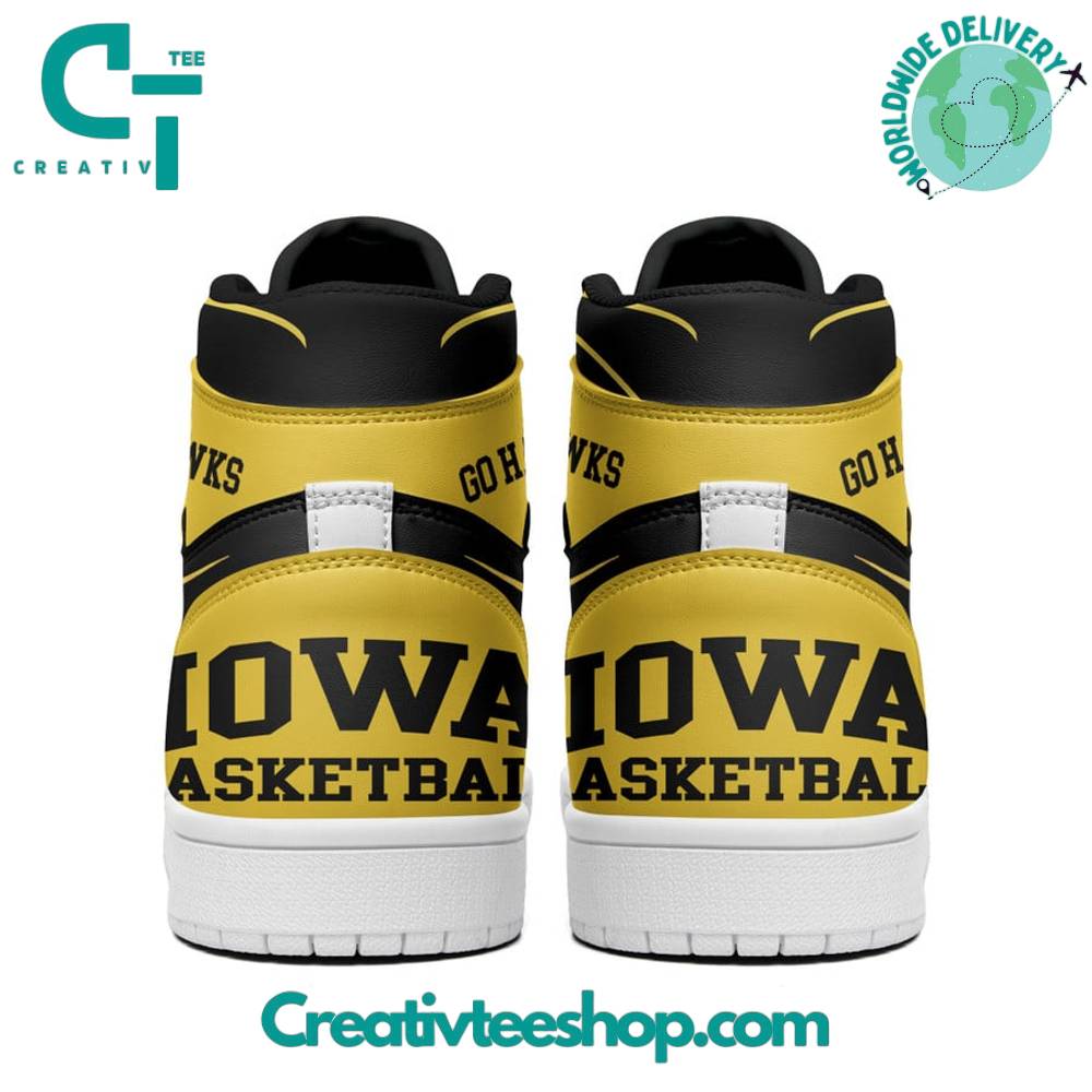 Ideafootwear Iowa Hawkeyes AJ1 High Sneakers Shoes For Men And Women 3