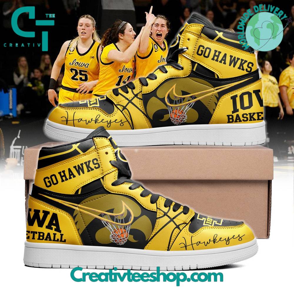 Ideafootwear Iowa Hawkeyes AJ1 High Sneakers Shoes For Men And Women 3
