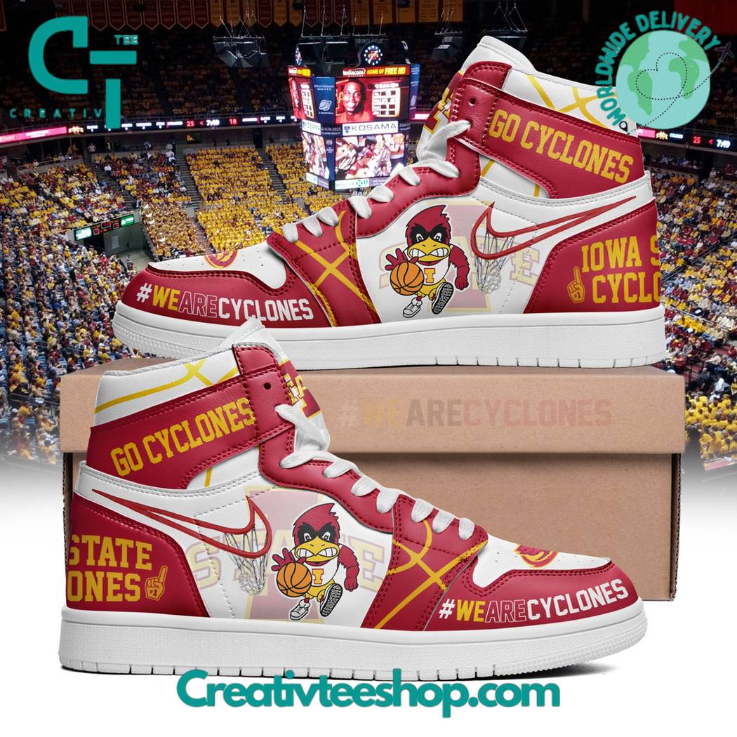 Ideafootwear Iowa State Cyclones AJ1 High Sneakers Shoes For Men And Women 2