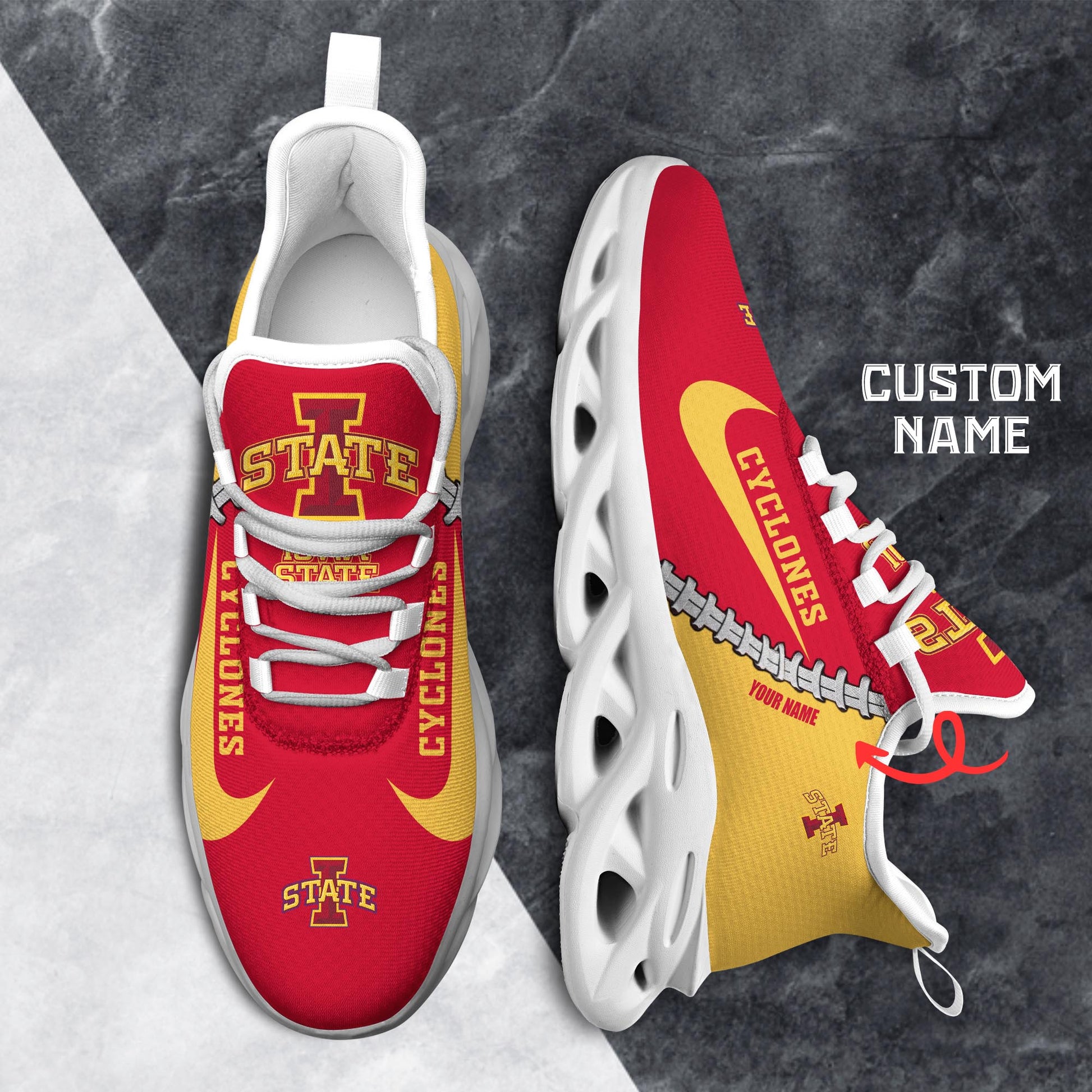 Ideafootwear Iowa State Cyclones Max Soul Shoes Sneakers For Men And Women 2