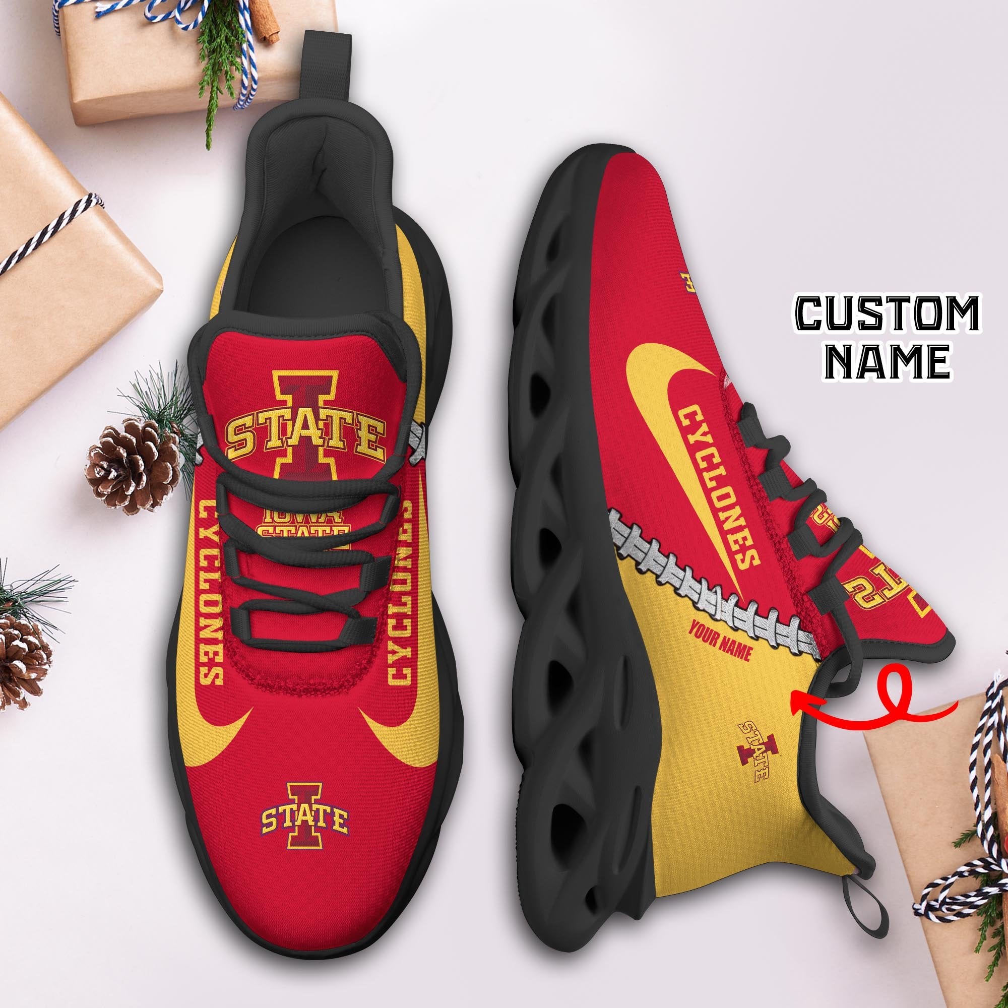 Ideafootwear Iowa State Cyclones Max Soul Shoes Sneakers For Men And Women 2
