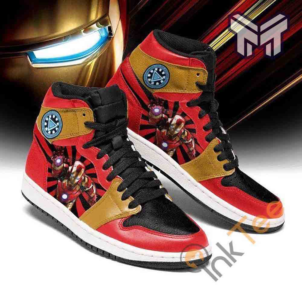 Ideafootwear Iron Man AJ1 High Sneakers Shoes For Men And Women 1