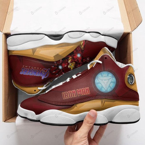 Ideafootwear Iron Man AJ13 Sneakers Shoes For Men And Women 2