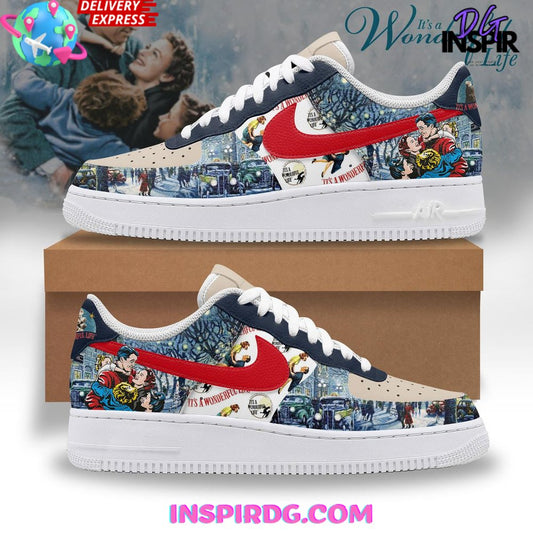 Ideafootwear It’s a Wonderful Life Air Low-Top Sneakers Shoes For Men And Women 1