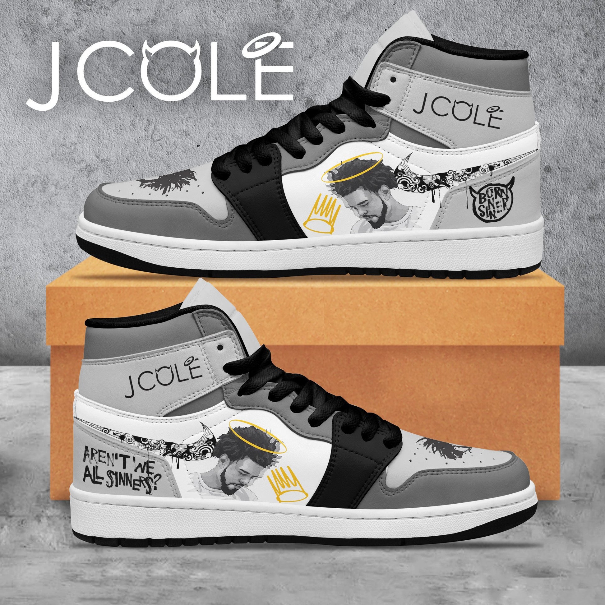 Ideafootwear J. Cole AJ1 High Sneakers Shoes For Men And Women 2