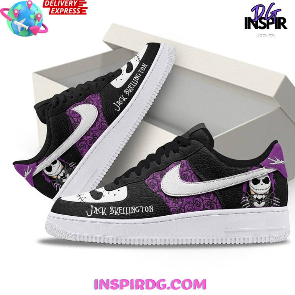 Ideafootwear Jack Skellington Air Low-Top Sneakers Shoes For Men And Women 3