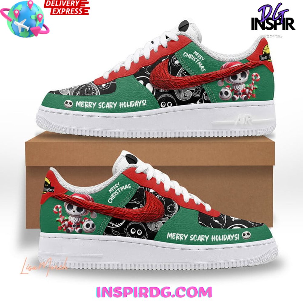 Ideafootwear Jack Skellington Air Low-Top Sneakers Shoes For Men And Women 1