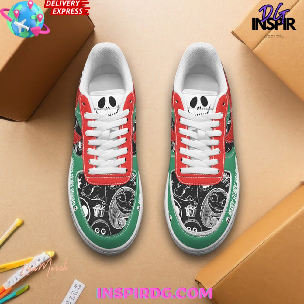 Ideafootwear Jack Skellington Air Low-Top Sneakers Shoes For Men And Women 1