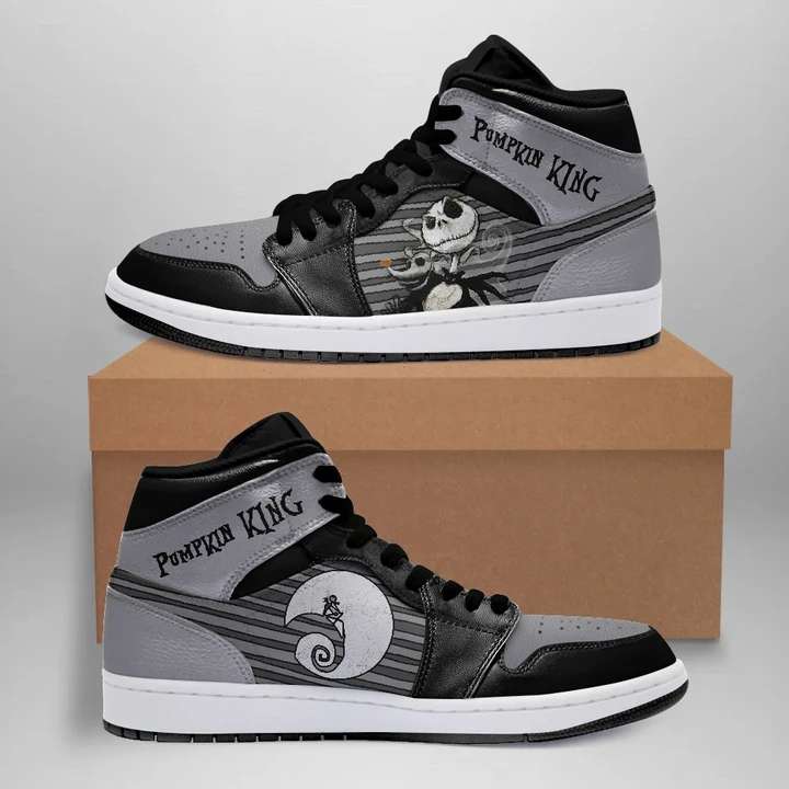 Ideafootwear Jack Skellington AJ1 High Sneakers Shoes For Men And Women 1