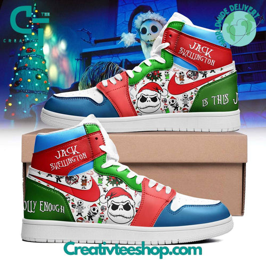 Ideafootwear Jack Skellington Is This Jolly Enough AJ1 High Sneakers Shoes For Men And Women 1