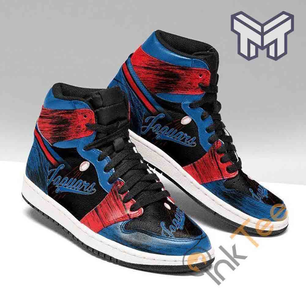 Ideafootwear Jacksonville Jaguars AJ1 High Sneakers Shoes For Men And Women 8