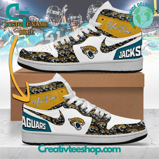 Ideafootwear Jacksonville Jaguars AJ1 High Sneakers Shoes For Men And Women 5