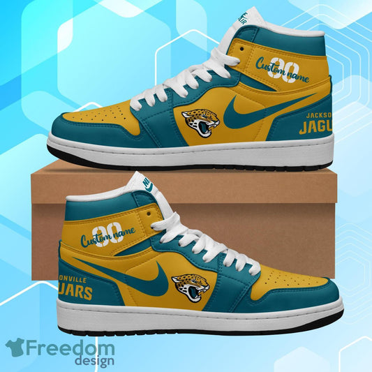 Ideafootwear Jacksonville Jaguars AJ1 High Sneakers Shoes For Men And Women 1