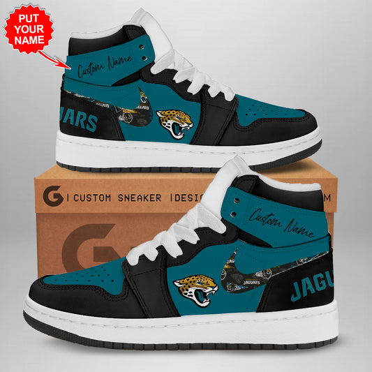 Ideafootwear Jacksonville Jaguars AJ1 High Sneakers Shoes For Men And Women 3