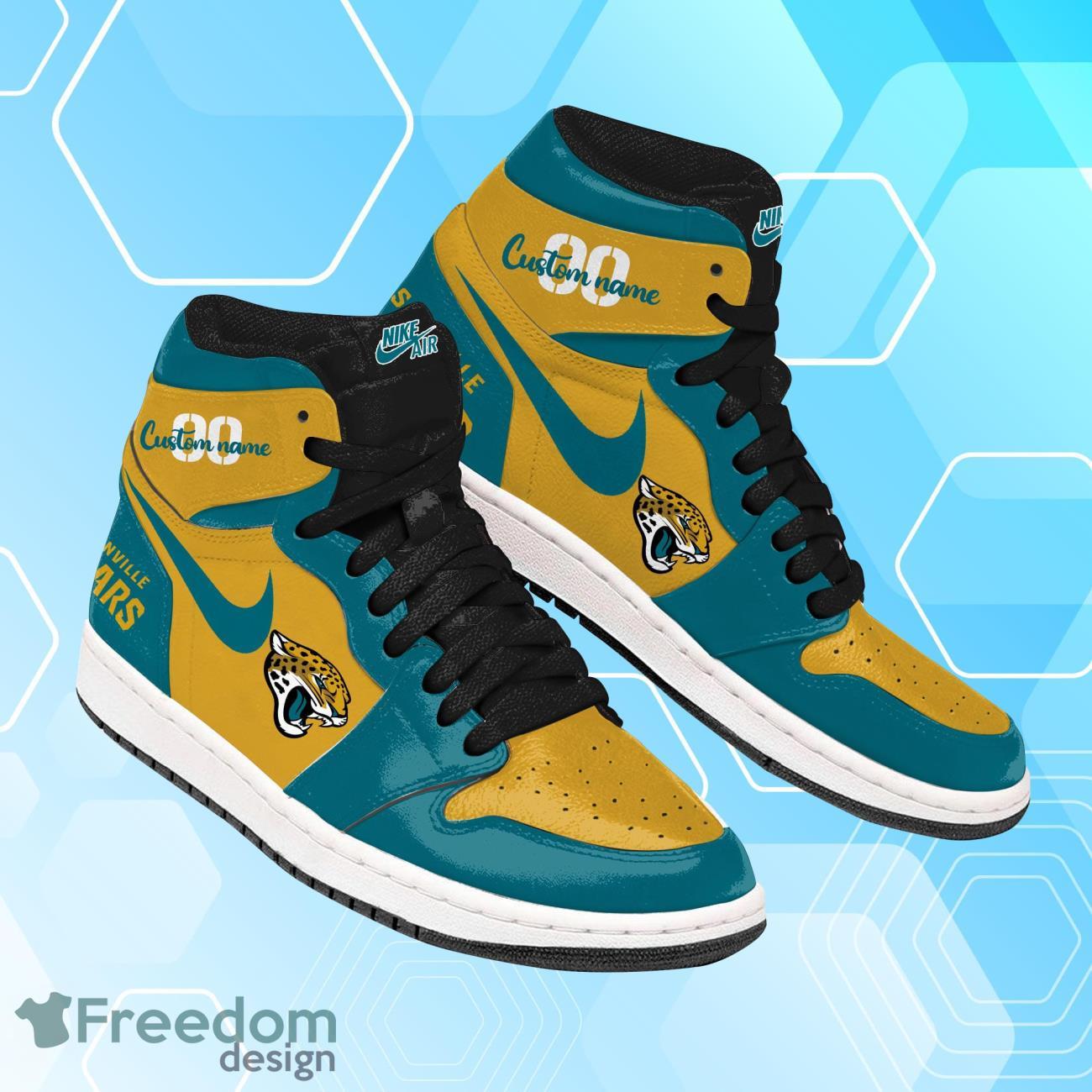 Ideafootwear Jacksonville Jaguars AJ1 High Sneakers Shoes For Men And Women 2