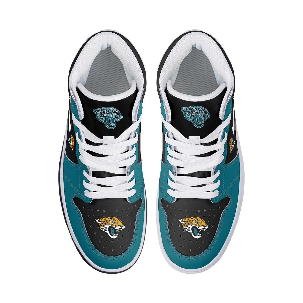 Ideafootwear Jacksonville Jaguars AJ1 High Sneakers Shoes For Men And Women 7